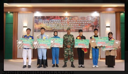 KODIM 1204 GELAR LOMBA PBB TINGKAT SMA /SMK DI HARI ULANG TAHUN TNI KE 79 DI KODIM.