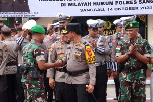 Polres mengelar Apel Pasukan oprasi  Zebra  Rinjani ,2024 di hadiri  DANDIM 1204 Kabupaten sanggau.