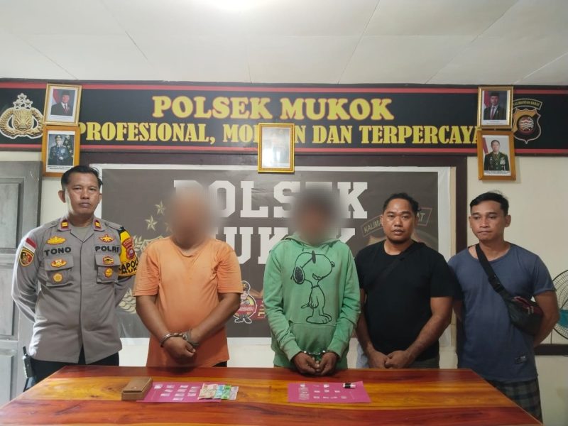 Polsek mukok mengungkap 2  Pelaku Tindak Pidana . Narkotika jenis Sabu .