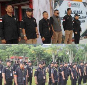 BAWASLU KABUPATEN SANGGAU LAKUKAN APEL SIAGA PENGAWASAN PEMILU